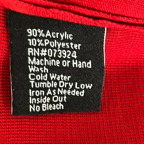 Misook Classic Knit Tank Top Scoop Neck Side Slit in Red - Size Medium - Picture 6 of 6